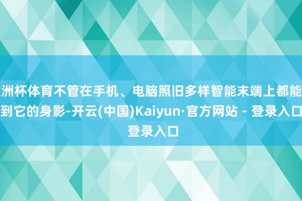 欧洲杯体育不管在手机、电脑照旧多样智能末端上都能见到它的身影-开云(中国)Kaiyun·官方网站 - 登录入口